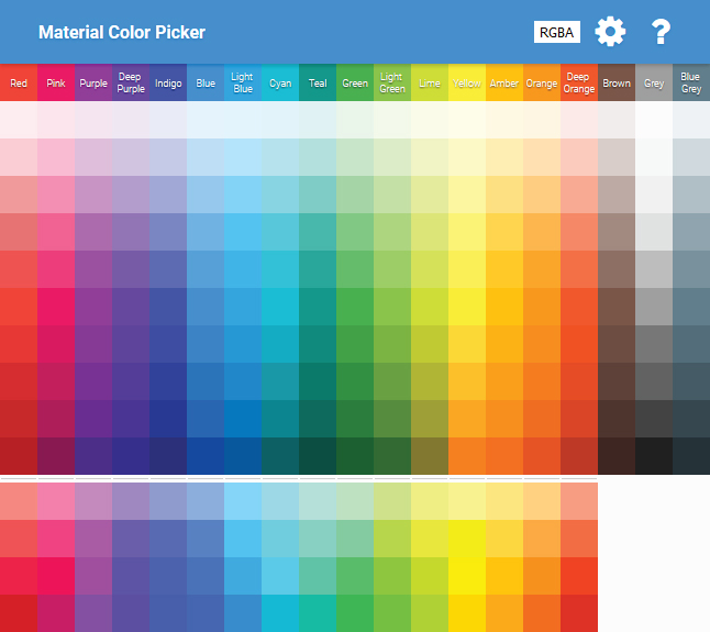 Material Color Palette Chrome Firefox Extension
